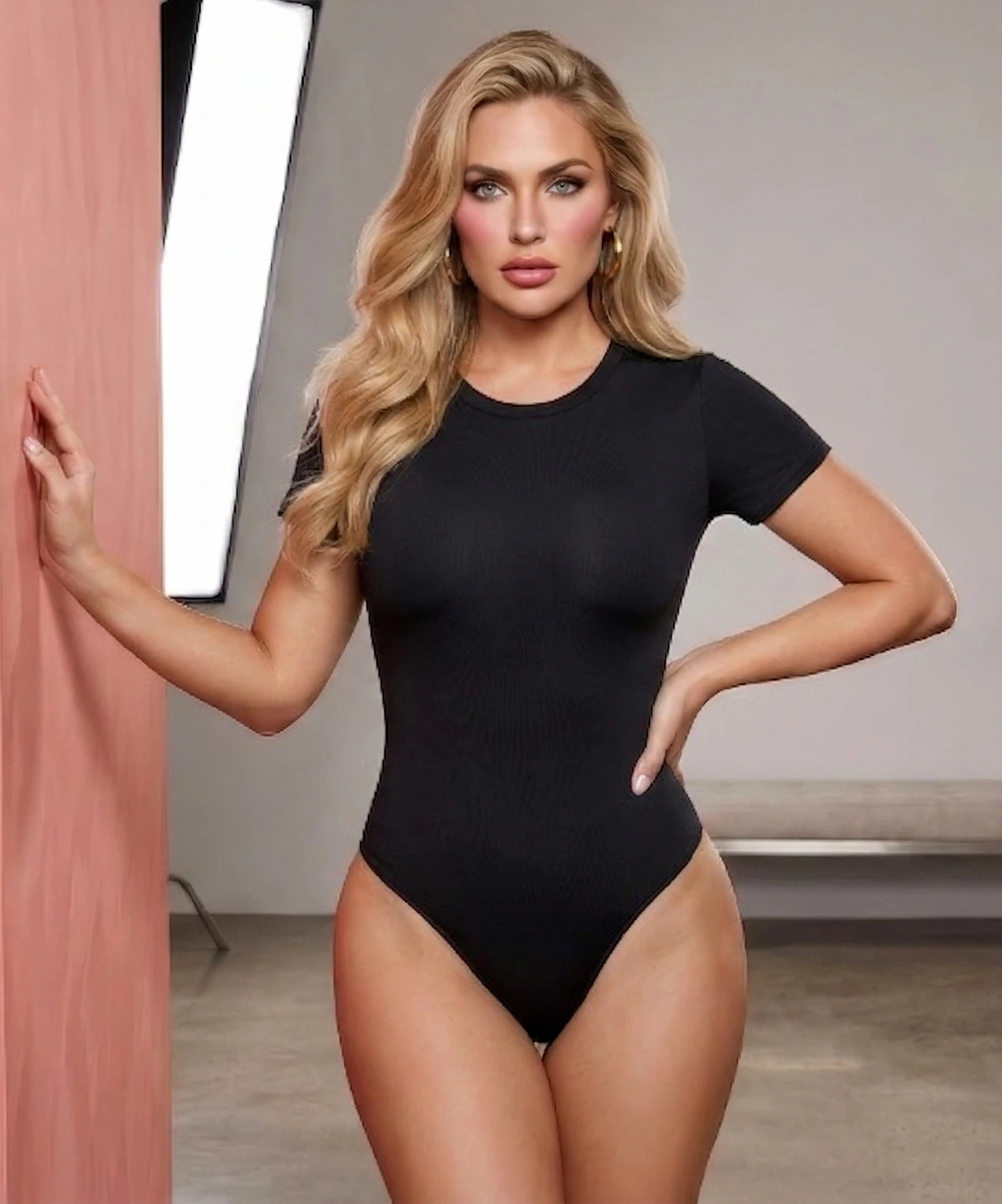 Beth_wearing_black_califlo_snatched_activewear_t-shirt_bodysuit_portrait