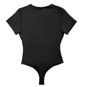 CALIFLO High compression activewear t-shirt bodysuit black back flat
