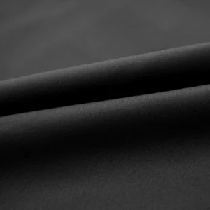 CALIFLO Activewear High-Compression T-shirt Bodysuit black fabric Close-up of folded black soft and smooth fabric