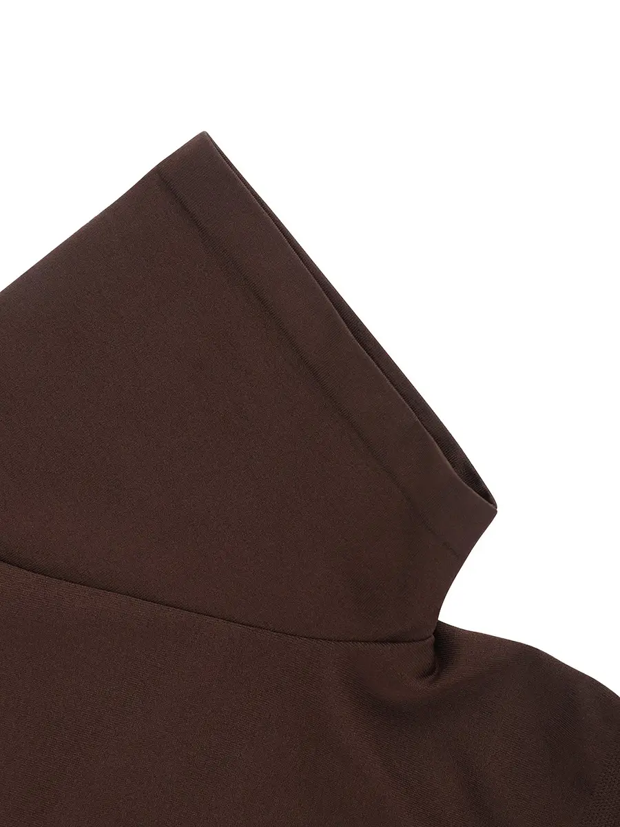 Close-up of brown t-shirt bodysuit sleeve