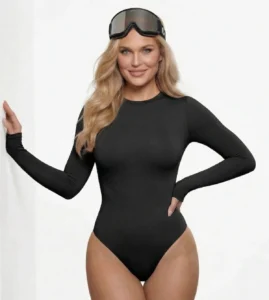 Woman_wearing_black_long_sleeve_crew_cut_snatched_bodysuit_ski_mask